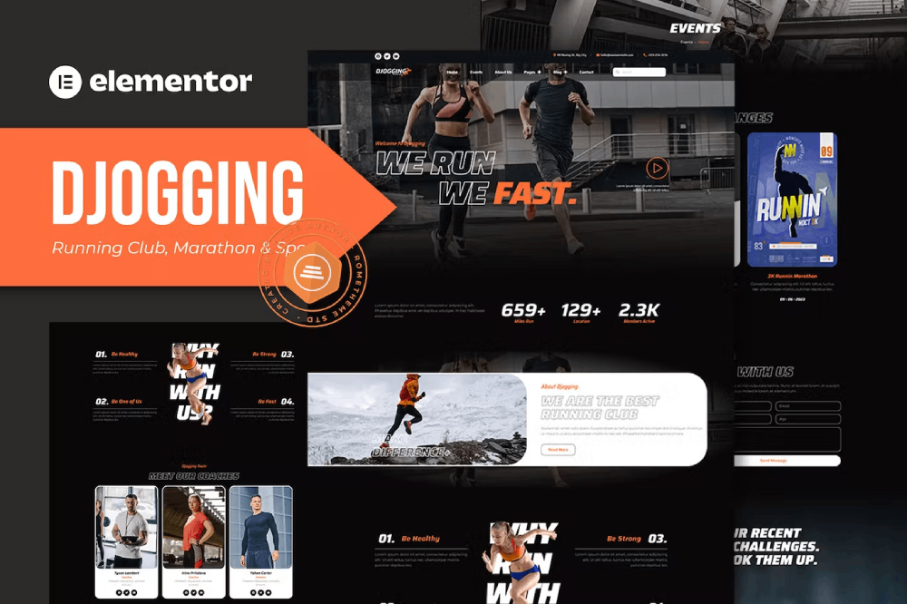 Djogging - Running Club, Marathon & Sport Elementor Template Kit 1 Djogging - Running Club, Marathon & Sport Elementor Template Kit, Elementor Template Kit, Djogging Elementor Template Kit - Free Download
