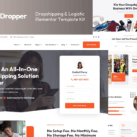 Dropper - Sropshipping & Logistic Elementor Template Kit, Elementor Template Kit, Dropper Elementor Template Kit - Free Download