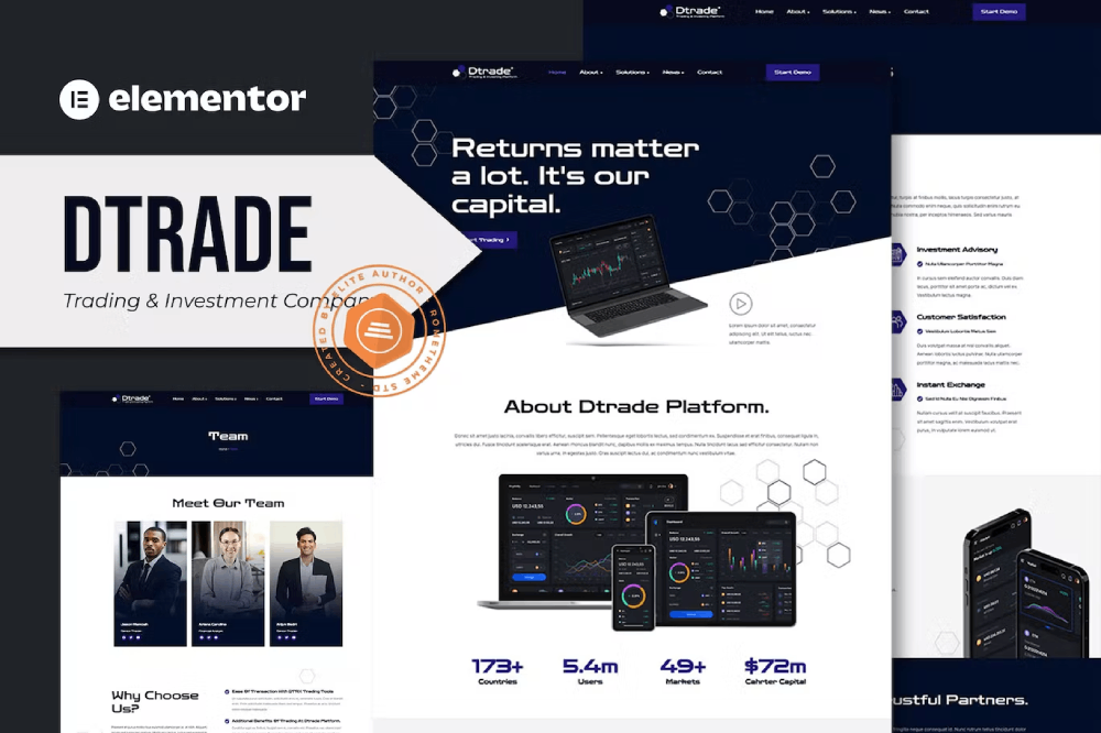 Dtrade - Trading & Investment Company Elementor Template Kit 1 Dtrade - Trading & Investment Company Elementor Template Kit, Elementor Template Kit, Dtrade Elementor Template Kit - Free Download