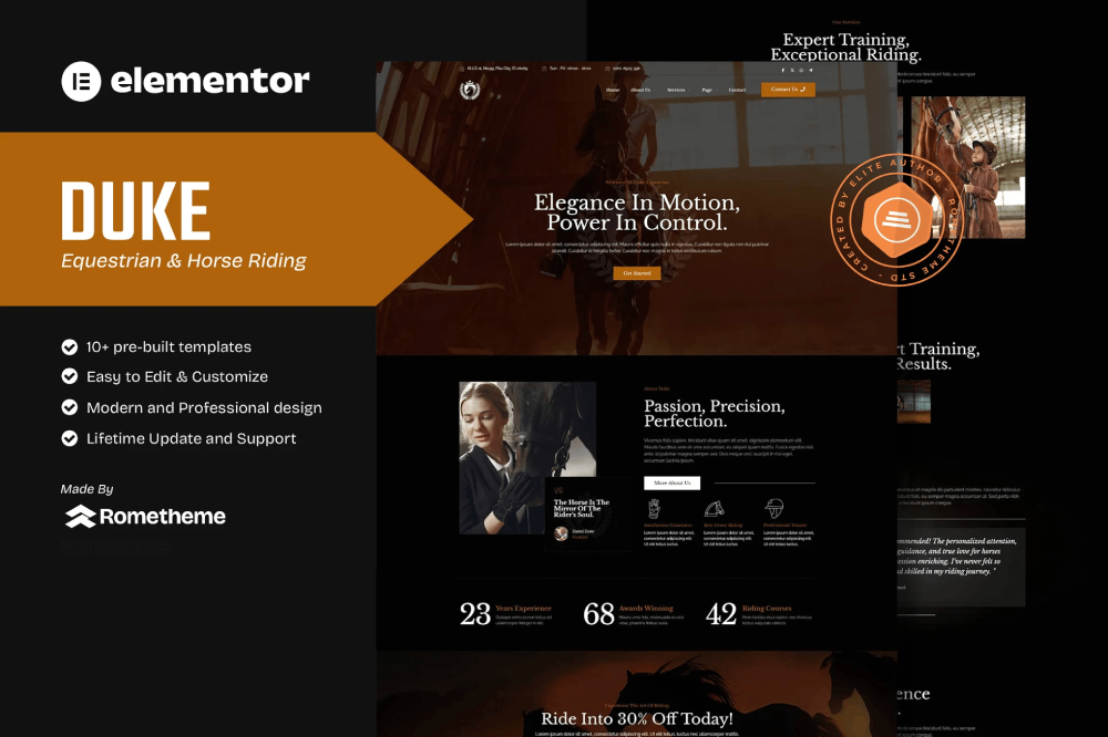 Duke - Equestrian & Horse Riding Elementor Template Kit 1 Duke - Equestrian & Horse Riding Elementor Template Kit, Elementor Template Kit, Duke Elementor Template Kit - Free Download