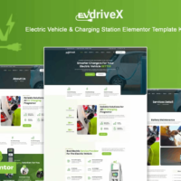 EVdriveX - Electric Vehicle & Charging Station Elementor Template Kit, Elementor Template Kit, EVdriveX Elementor Template Kit - Free Download