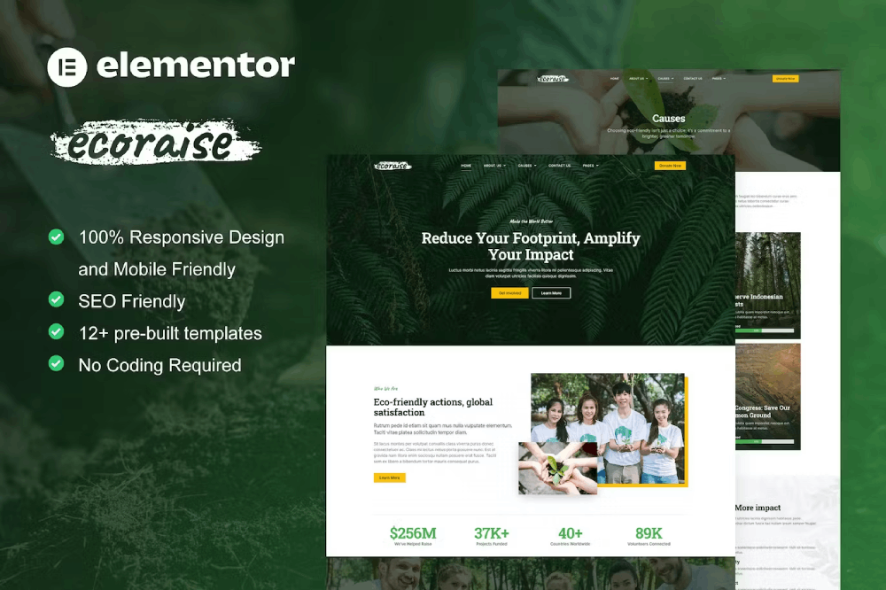 EcoRaise - Template Kit for Charity & Donation Elementor Template Kit 1 EcoRaise - Template Kit for Charity & Donation Elementor Template Kit, Elementor Template Kit, EcoRaise Elementor Template Kit - Free Download