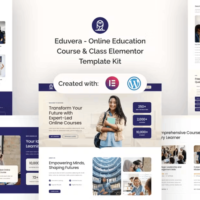 Eduvera - Online Education Course & Class Elementor Template Kit, Elementor Template Kit, Eduvera Elementor Template Kit - Free Download