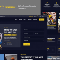 EstateRoof - Roofing Services Elementor Template Kit, Elementor Template Kit, EstateRoof Elementor Template Kit - Free Download