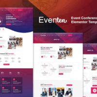 Eventen - Event Conference Elementor Template Kit Cover