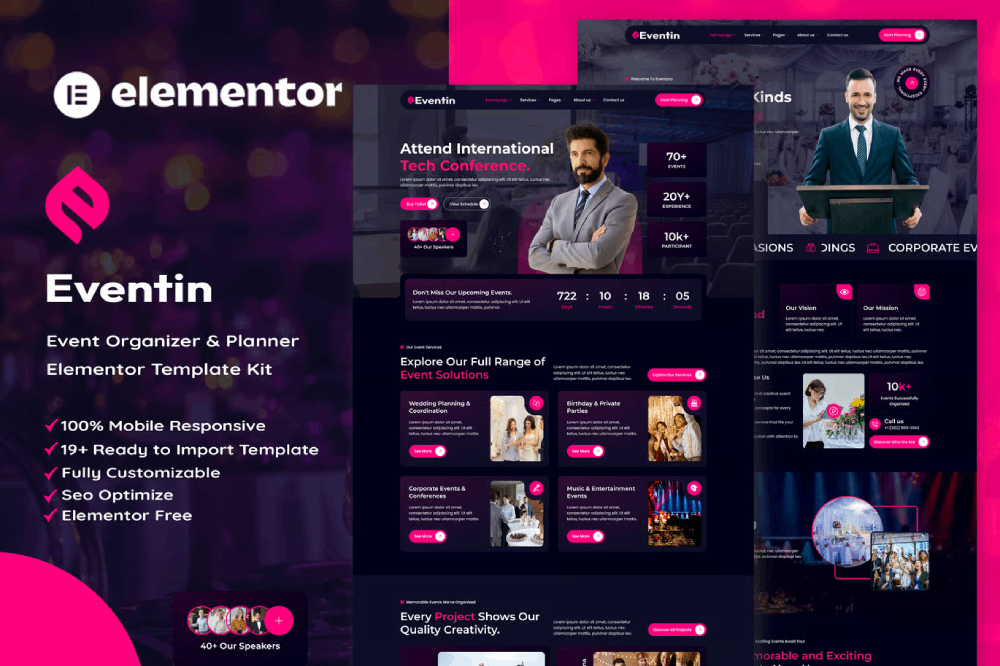 Eventin - Event Organizer & Planner Elementor Template Kit 1 Eventin - Event Organizer & Planner Elementor Template Kit Cover