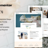 Evervow - Template kit for wedding organizer Elementor Template Kit Cover