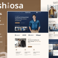 Fashiosa - Fashion & Clothing Designer Elementor Template Kit Cover