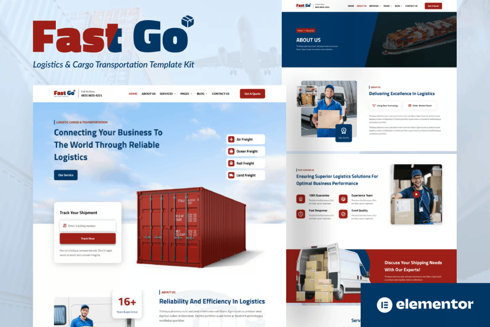 FastGo - Logistic Cargo & Transportation Elementor Template Kit 1 FastGo - Logistic Cargo & Transportation Elementor Template Kit, Elementor Template Kit, FastGo Elementor Template Kit - Free Download