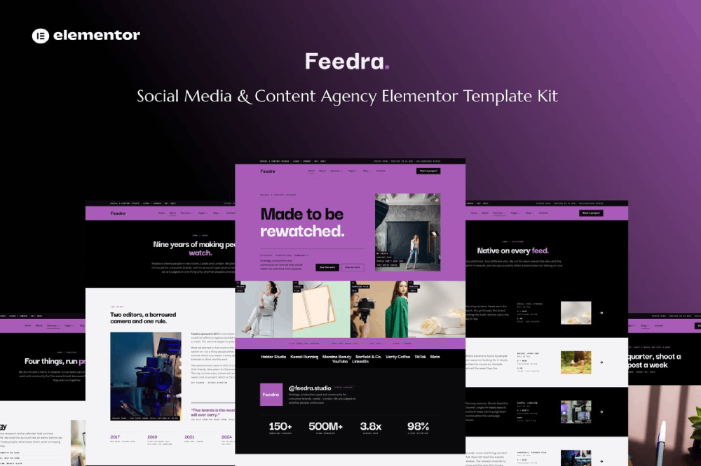 Feedra - Social Media & Content Agency Elementor Template Kit 1 Feedra - Social Media & Content Agency Elementor Template Kit Cover