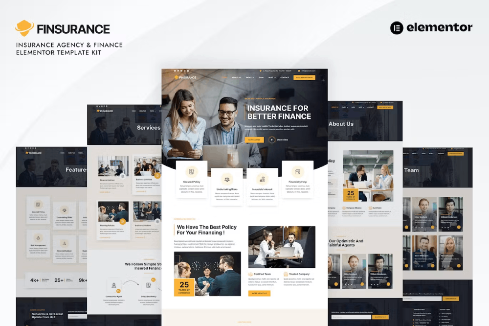 Finsurance - Insurance Agency & Finance Elementor Template Kit 1 Finsurance - Insurance Agency & Finance Elementor Template Kit, Elementor Template Kit, Finsurance Elementor Template Kit - Free Download