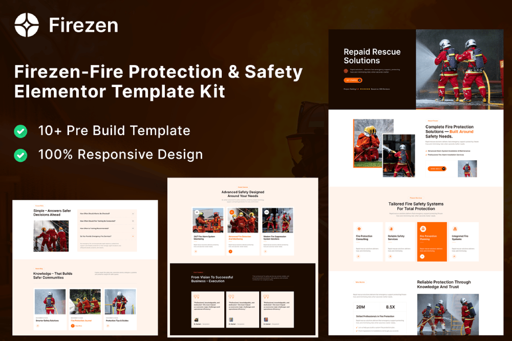 Firezen - Fire Protection & Safety Services Elementor Template Kit 1 Firezen - Fire Protection & Safety Services Elementor Template Kit Cover