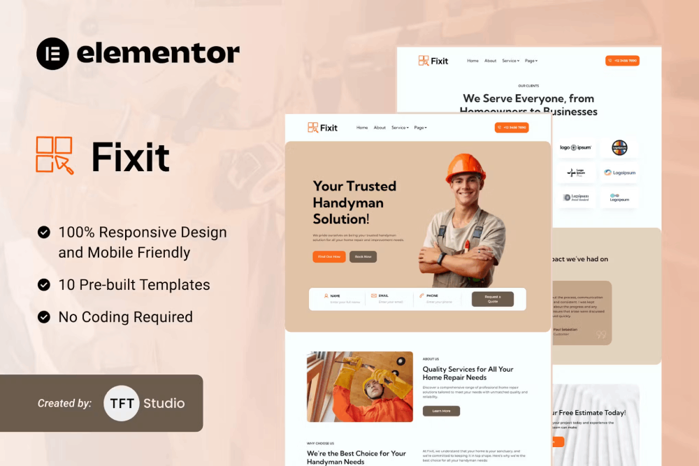 Fixit Elementor Template Kit 1 Fixit Elementor Template Kit, Elementor Template Kit, Fixit Elementor Template Kit - Free Download