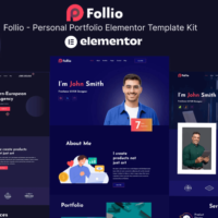 Follio - Personal Portfolio Elementor Template Kit, Elementor Template Kit, Follio Elementor Template Kit - Free Download