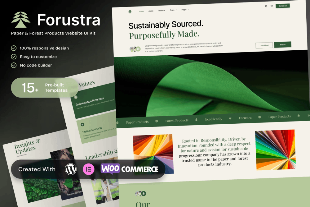 Forustra - Paper & Forest Products Elementor Template Kit 1 Forustra - Paper & Forest Products Elementor Template Kit, Elementor Template Kit, Forustra Elementor Template Kit - Free Download