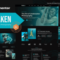 Graken - Underwater Photography Elementor Template Kit, Elementor Template Kit, Graken Elementor Template Kit - Free Download