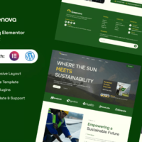 Greenova - Solar Energy Elementor Template Kit, Elementor Template Kit, Greenova Elementor Template Kit - Free Download