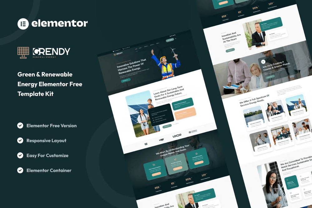 Grendy - Green & Renewable Energy Solutions Elementor Template Kit 1 Grendy - Green & Renewable Energy Solutions Elementor Template Kit, Elementor Template Kit, Grendy Elementor Template Kit - Free Download