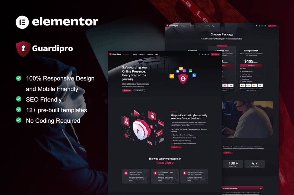 Guardipro - Template kit for Cyber Security Services Elementor Template Kit 1 Guardipro - Template kit for Cyber Security Services Elementor Template Kit, Elementor Template Kit, Guardipro Elementor Template Kit - Free Download
