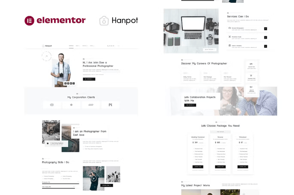 Hanpot - Personal Photographer & Portfolio Showcase Elementor Template Kit 1 Hanpot - Personal Photographer & Portfolio Showcase Elementor Template Kit, Elementor Template Kit, Hanpot Elementor Template Kit - Free Download