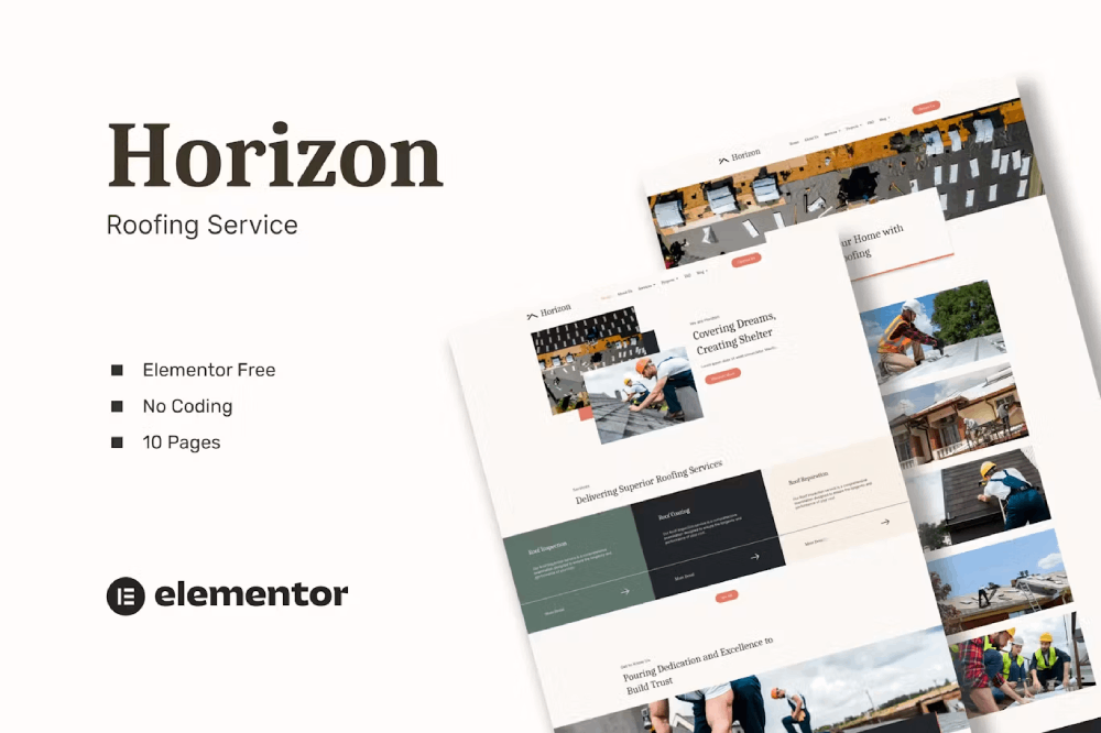 Horizon - Roofing Service Template Kits Elementor Template Kit 1 Horizon - Roofing Service Template Kits Elementor Template Kit, Elementor Template Kit, Horizon Elementor Template Kit - Free Download