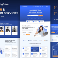 Hosting cave Elementor Template Kit, Elementor Template Kit, Hosting Elementor Template Kit - Free Download