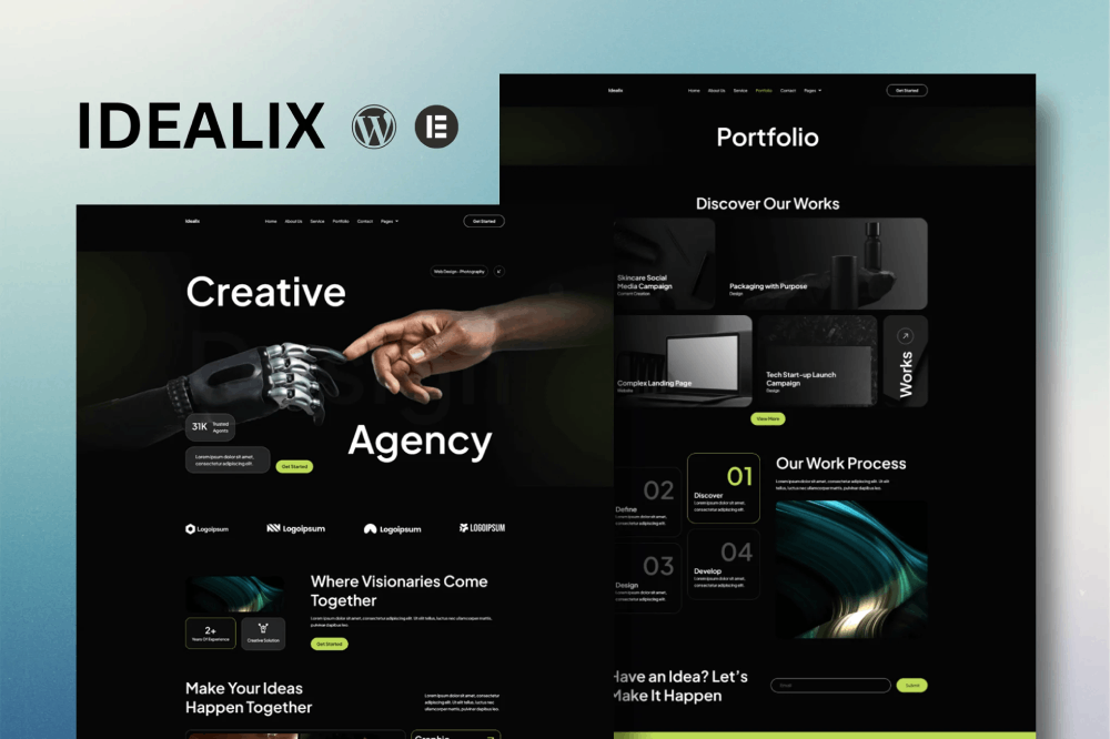 Idealix - Creative Agency Template Kit Elementor Template Kit 1 Idealix - Creative Agency Elementor Template Kit, Elementor Template Kit, Idealix Elementor Template Kit - Free Download