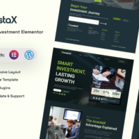 Investax - Finance & Investment Elementor Template Kit, Elementor Template Kit, Investax Elementor Template Kit - Free Download