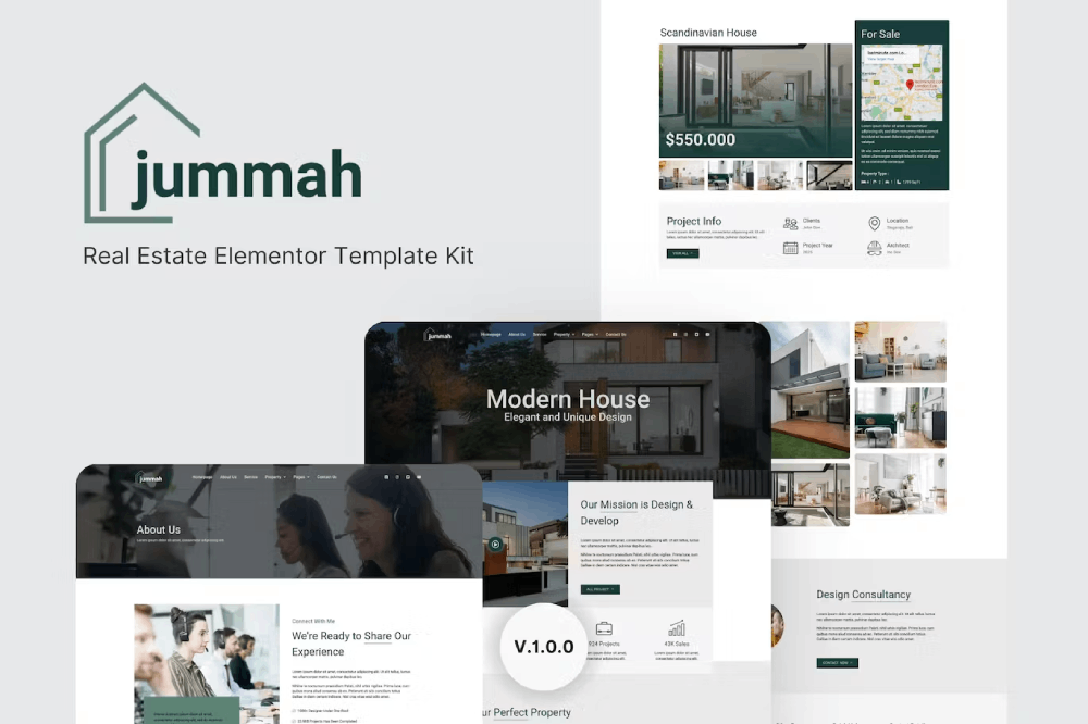 Jummah - Real Estate Template Kit Elementor Template Kit 1 Jummah - Real Estate Elementor Template Kit, Elementor Template Kit, Jummah Elementor Template Kit - Free Download