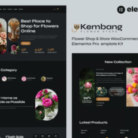 Kembang - Flower Shop & Store WooCommerce Elementor Template Kit, Elementor Template Kit, Kembang Elementor Template Kit - Free Download