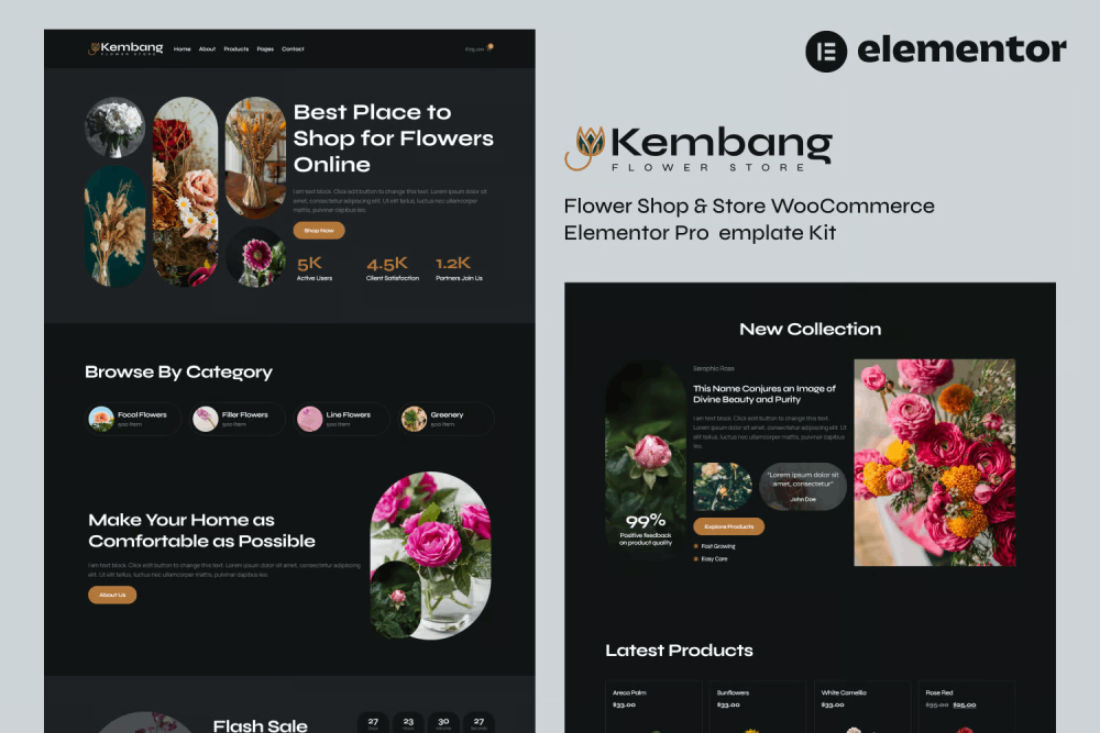 Kembang - Flower Shop & Store WooCommerce Elementor Pro Template Kit Elementor Template Kit 1 Kembang - Flower Shop & Store WooCommerce Elementor Template Kit, Elementor Template Kit, Kembang Elementor Template Kit - Free Download