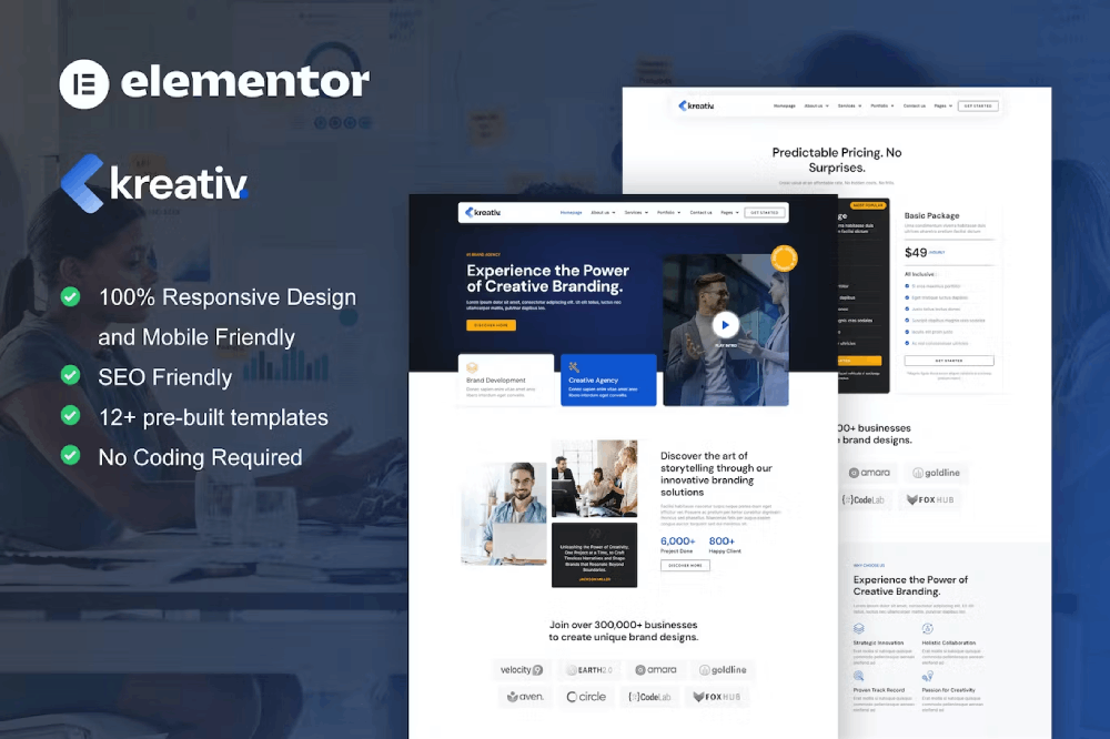 Kreativ - Template kit for Creative Branding Agency Elementor Template Kit 1 Kreativ - Template kit for Creative Branding Agency Elementor Template Kit, Elementor Template Kit, Kreativ Elementor Template Kit - Free Download