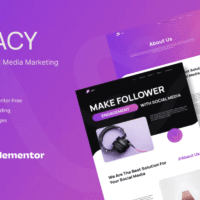 Lacy - Social Media Marketing Template Kits Elementor Template Kit, Elementor Template Kit, Lacy Elementor Template Kit - Free Download