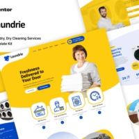Laundrie - Laundry, Dry Cleaning Services Elementor Template Kit, Elementor Template Kit, Laundrie Elementor Template Kit - Free Download