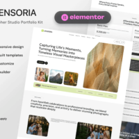 Lensoria - Photographer Studio Portfolio Elementor Template Kit, Elementor Template Kit, Lensoria Elementor Template Kit - Free Download