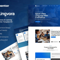 Lingvora - Language Courses & Learning Center Elementor Template Kit Cover