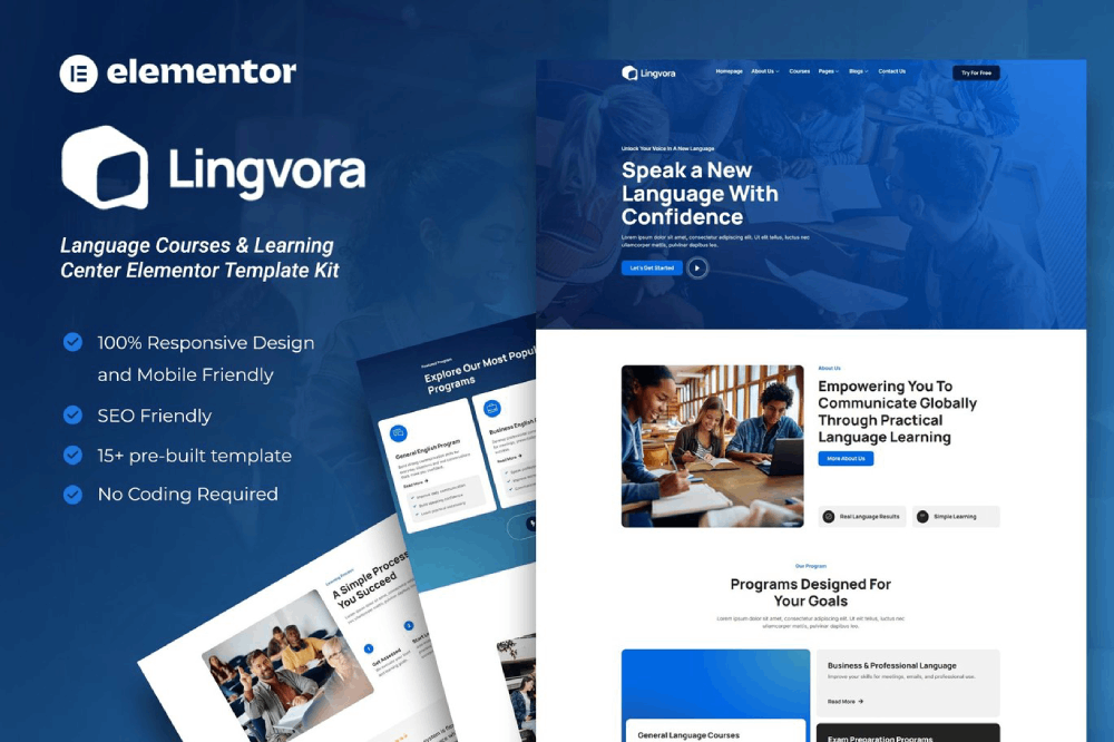 Lingvora - Language Courses & Learning Center Elementor Template Kit 1 Lingvora - Language Courses & Learning Center Elementor Template Kit Cover