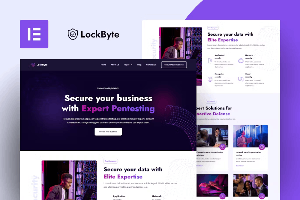 LockByte - Cyber Security Services Elementor Template Kit 1 LockByte - Cyber Security Services Elementor Template Kit, Elementor Template Kit, LockByte Elementor Template Kit - Free Download