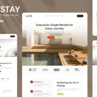 LuxeStay - Rental Property Elementor Template Kit, Elementor Template Kit, LuxeStay Elementor Template Kit - Free Download