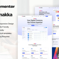 Makka - Template kit for Social Media Marketing Elementor Template Kit Cover