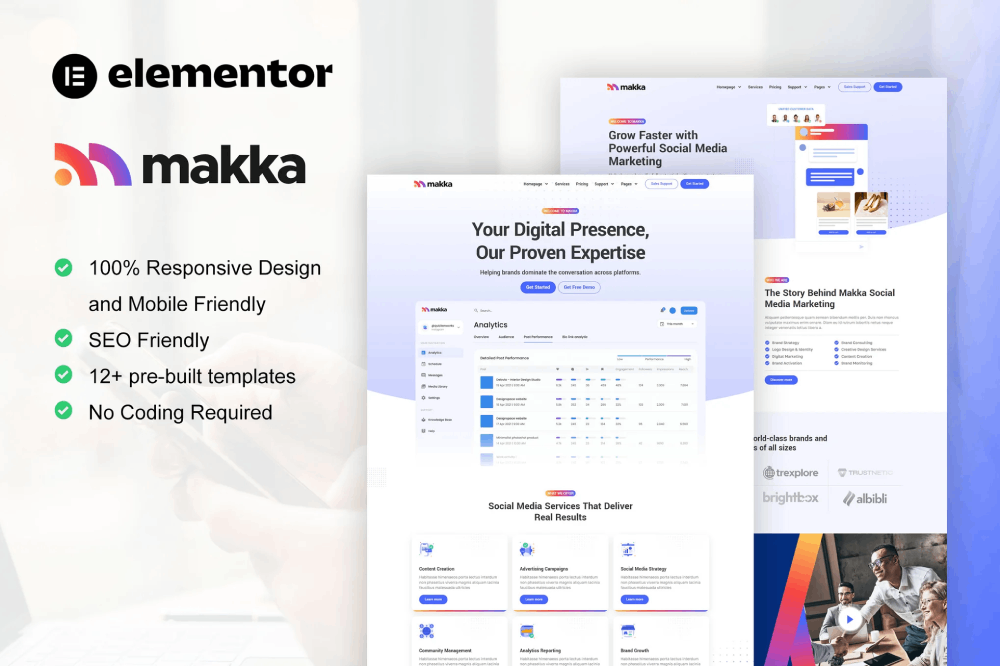 Makka - Template kit for Social Media Marketing Elementor Template Kit 1 Makka - Template kit for Social Media Marketing Elementor Template Kit Cover