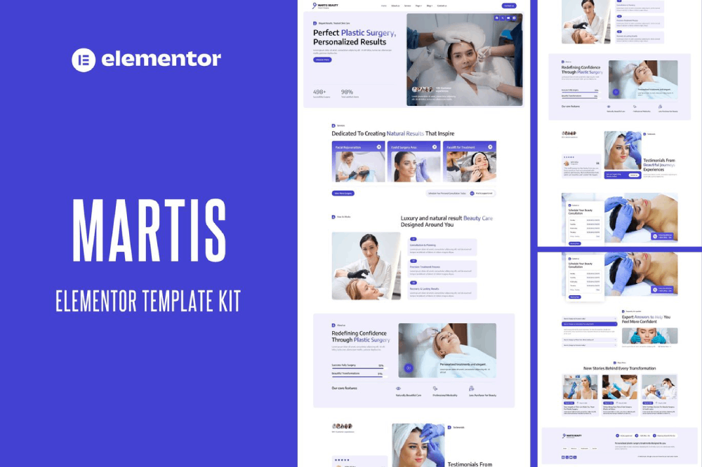 Martis - Plastic Surgery Clinic Elementor Template Kit 1 Martis - Plastic Surgery Clinic Elementor Template Kit Cover