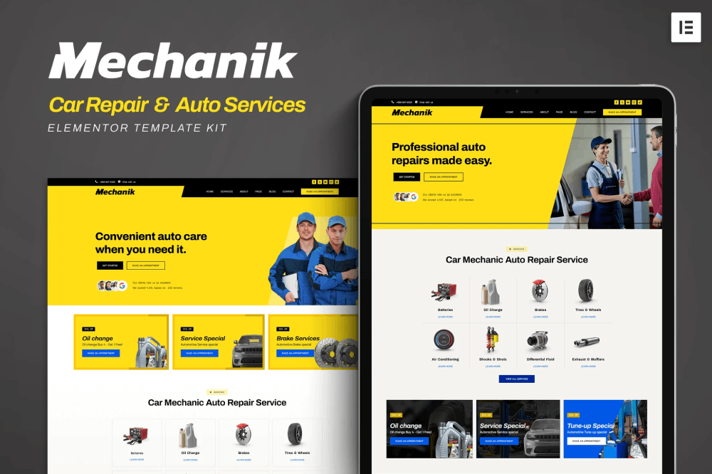 Mechanik - Car Repair & Auto Services Elementor Template Kit 1 Mechanik - Car Repair & Auto Services Elementor Template Kit, Elementor Template Kit, Mechanik Elementor Template Kit - Free Download