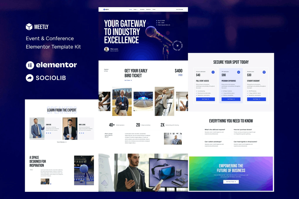 Meetly Elementor Template Kit 1 Meetly Elementor Template Kit Cover
