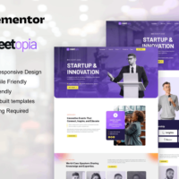 Meetopia - Template kit for event & conference Elementor Template Kit Cover