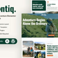Montiq - Hiking & Adventure Elementor Template Kit, Elementor Template Kit, Montiq Elementor Template Kit - Free Download