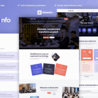 NextConfo - Event & Conference Elementor Pro Template Kit Elementor Template Kit Cover