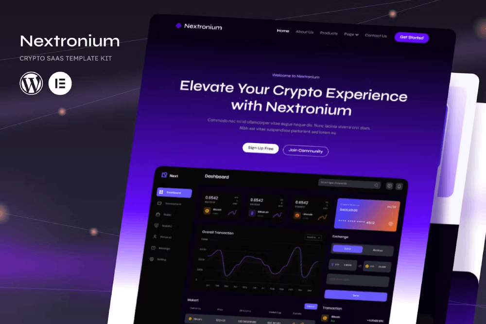 Nextronium - Crypto SaaS Website Elementor Template Kit 1 Nextronium - Crypto SaaS Website Elementor Template Kit, Elementor Template Kit, Nextronium Elementor Template Kit - Free Download