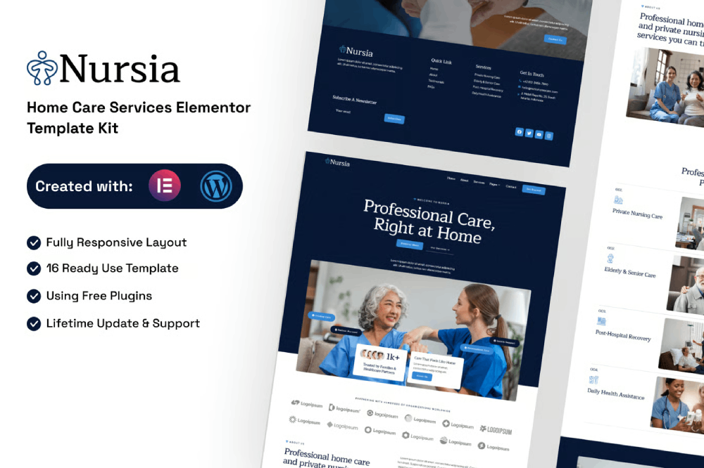 Nursia - Home Care Services Elementor Template Kit 1 Nursia - Home Care Services Elementor Template Kit Cover