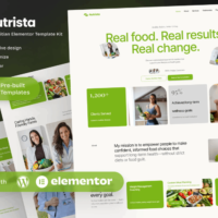 Nutrista - Nutritionist & Dietitian Elementor Template Kit, Elementor Template Kit, Nutrista Elementor Template Kit - Free Download